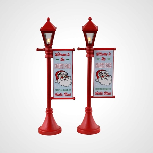 Lemax North Pole Lamppost Set of 2 