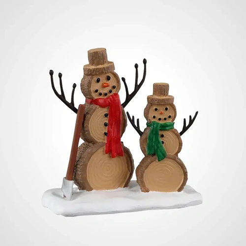 Lemax Log Snowman