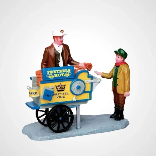 Lemax Pretzel King Pretzel Cart