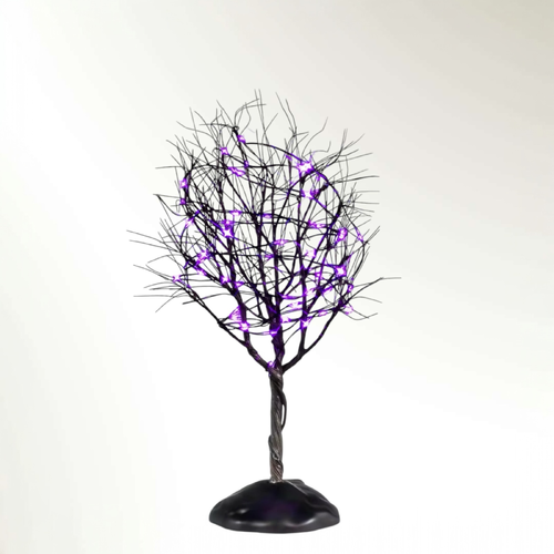 Lemax 9 in. Dry Tree With Purple Lights -PREORDER