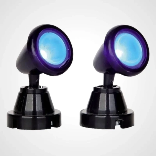 Lemax Round Spot Light - Blue, Set of 2