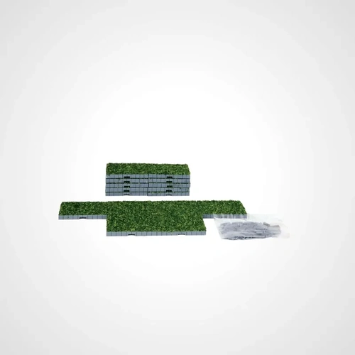 Lemax Plaza System (grass, Square) - 16 pieces 