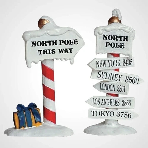 Lemax North Pole Signs, Set of 2 