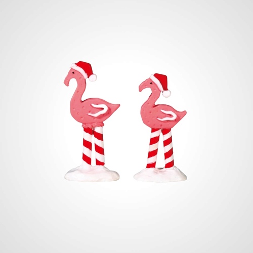 Lemax Pink Flamingos Set of 2