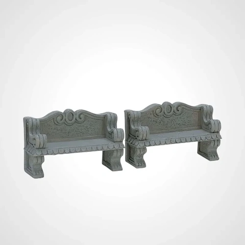 Lemax Stone Seat, Set of 2  