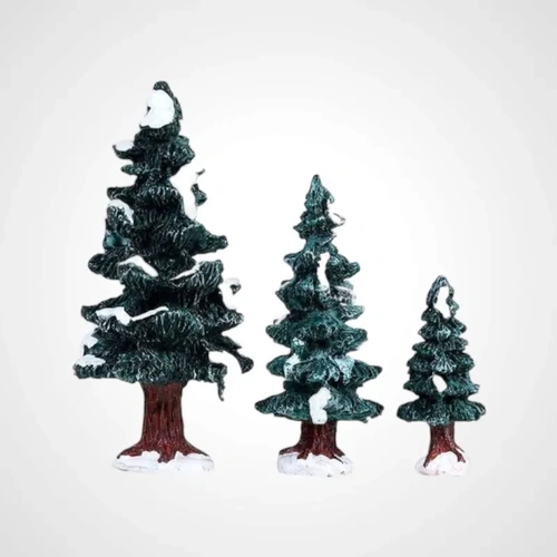 Lemax Christmas Evergreen Tree, Set of 3