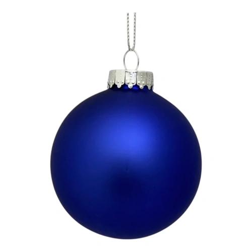 80mm Cobalt Matte Glass Bauble