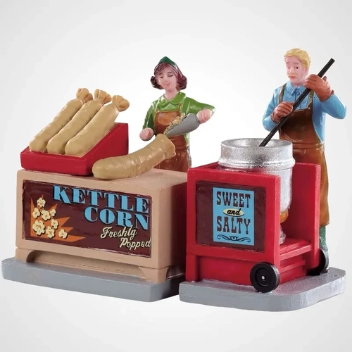 Lemax Kettle Corn Stand Set of 2 