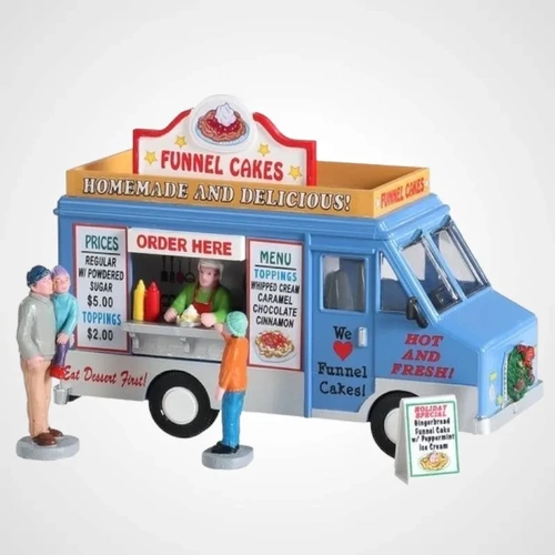 Lemax Funnel Cakes Food Truck, Set of 4