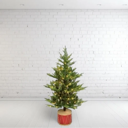 4 Foot Potted Warm White Christmas Tree 