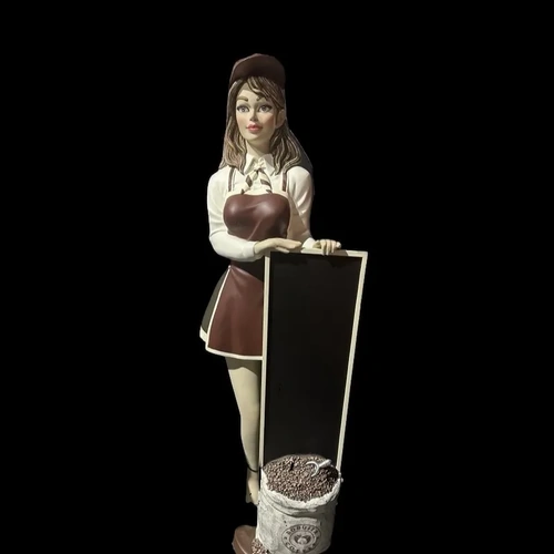 150cm Resin Barista Lady