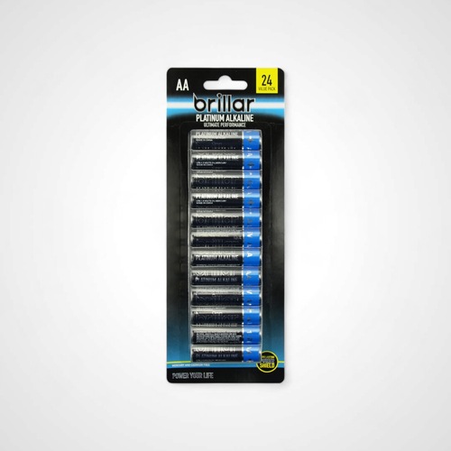 24pk Premium Alkaline AA Batteries