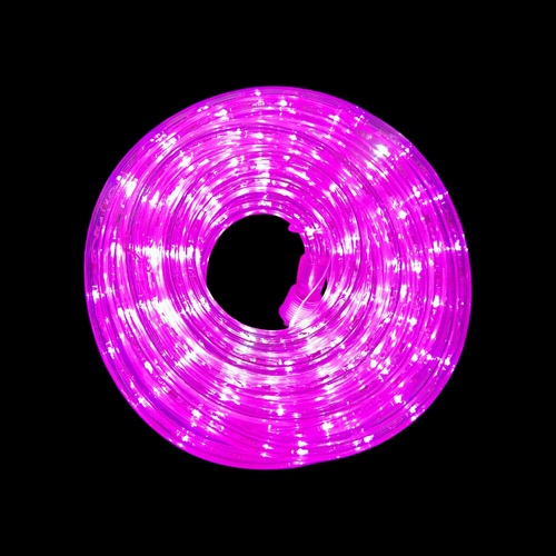 10m Pink Rope Light with White Blinking Bulbs - CONNECTABLE