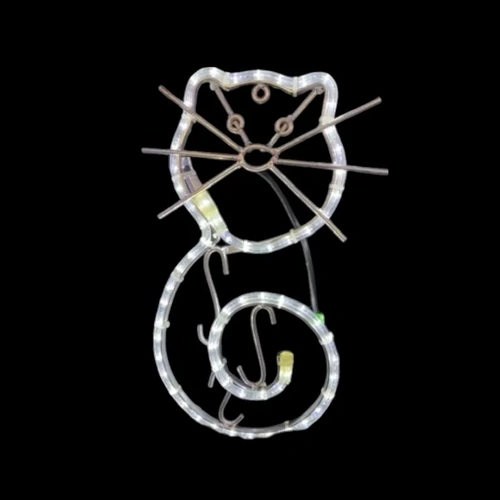 White Cat Rope Light Motif 