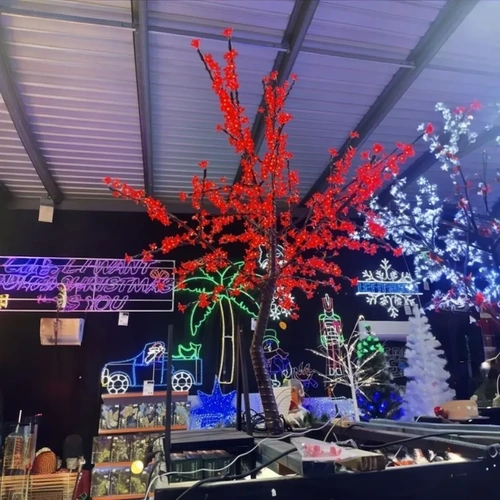 2M Red LED Cherry Tree