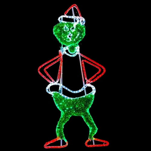 Christmas Grinch Rope Light Motif