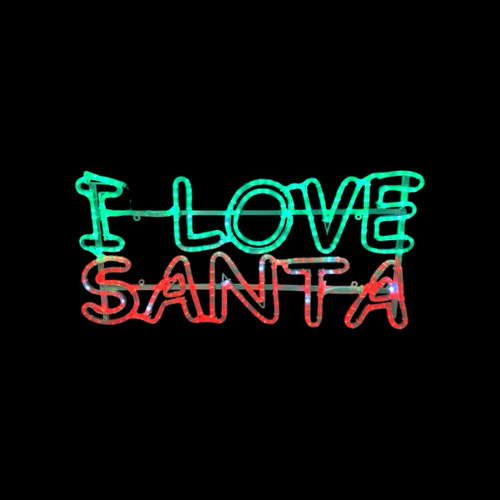 I LOVE SANTA Rope Light Motif