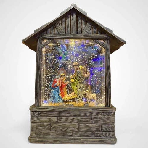 Nativity Stable Snow Globe