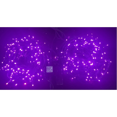 purple solar string lights