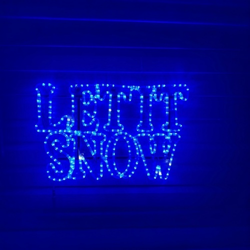 Blue LET IT SNOW Rope Light Motif