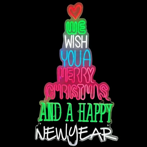 100cm Holiday Wishes Neon Sign