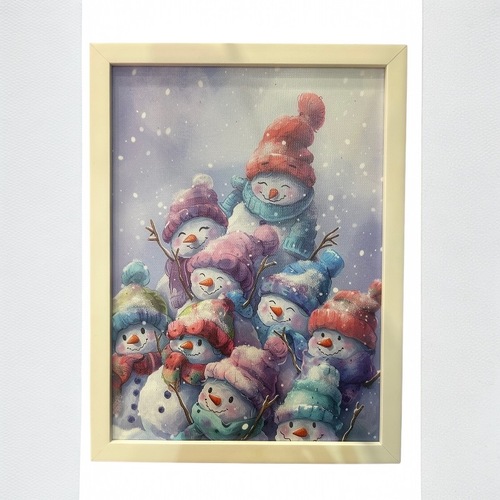 Light Up Frame Snowmen