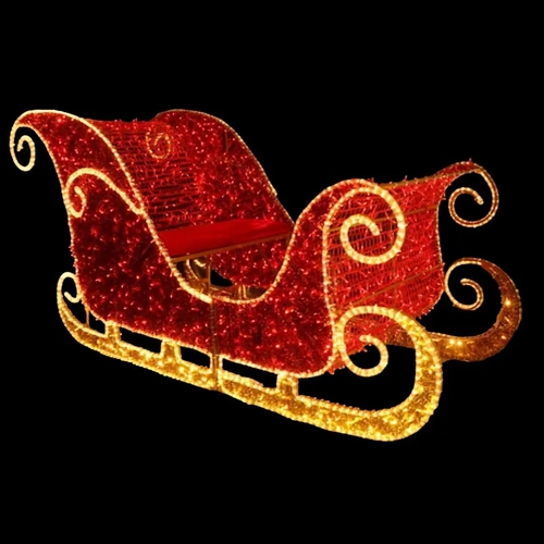 3D Christmas Sleigh Rope Light Motif  - PREORDER FOR 2025