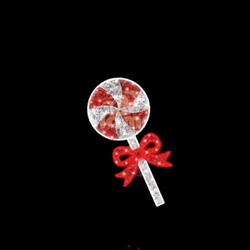 Red/White Lollipop Rope Light Motif - PREORDER