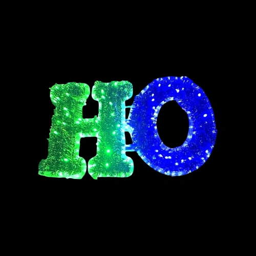 HO Blue & Green Tinsel Rope Light Motif