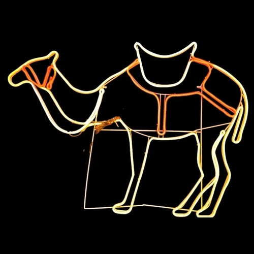 Neon Standing Camel Rope Light Motif