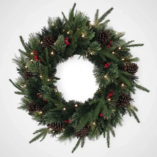 60cm Warm White Wreath