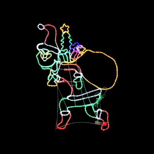 Grinch with Sack Rope Light Motif