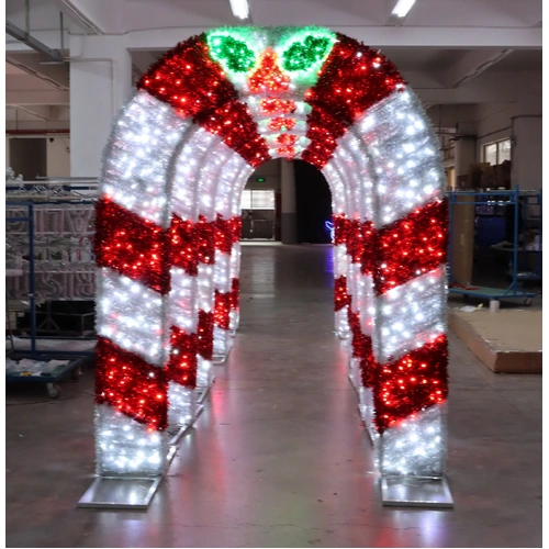 Red and White 3D Arch Rope Light Motif - PREORDER FOR 2025