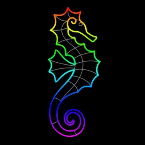 RGB Sea Horse Rope Light Motif - PREORDER