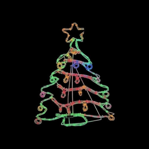 Solar Christmas Tree Rope Light Motif - PREORDER