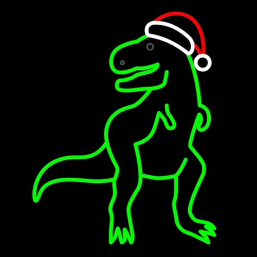 Christmas T-Rex Dinosaur Rope Light Motif - PREORDER