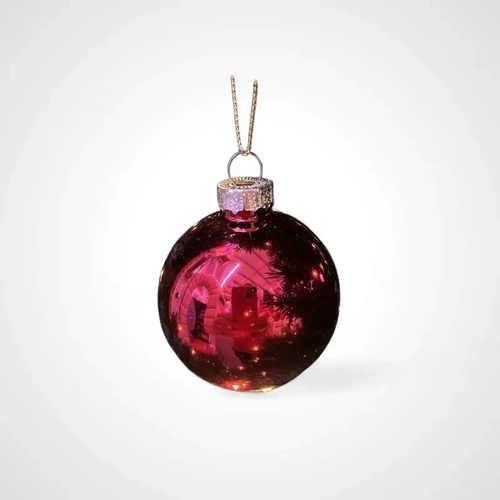 Gloss Red Glass Tree Bauble