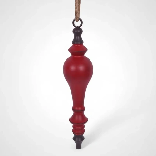 Red Metal Hanging Finial 41cm