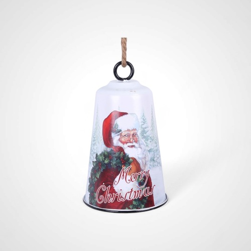 Metal Bell with Santa Decal