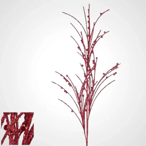 Red Glitter Stem - 80cm 