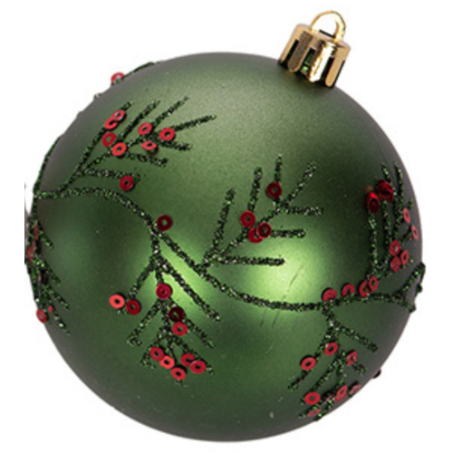 8cm Green Shatterproof Bauble