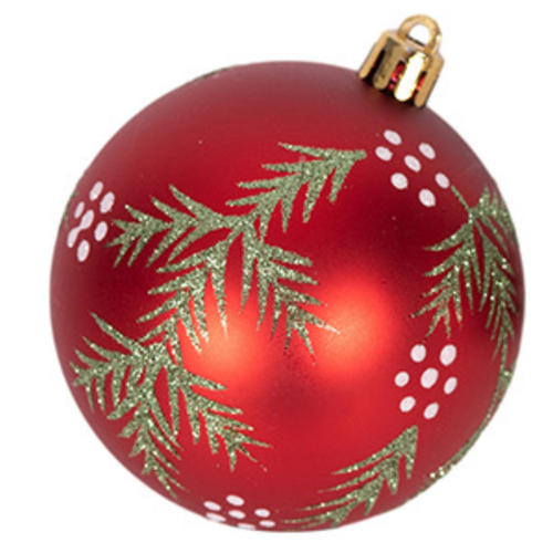 8cm Red Shatterproof Bauble