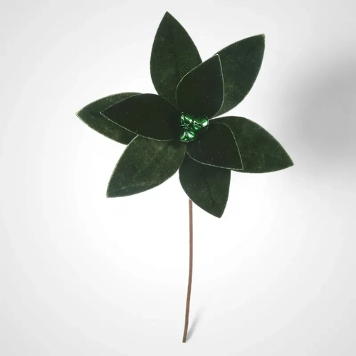 50cm Emerald Poinsettia Smooth Edge