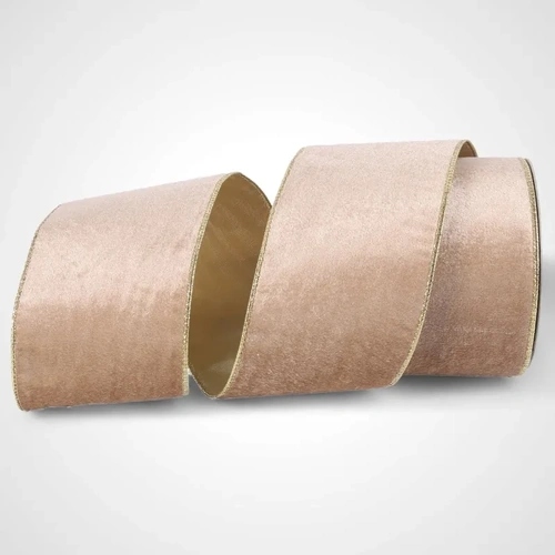 Gold Velour Double Layer Ribbon