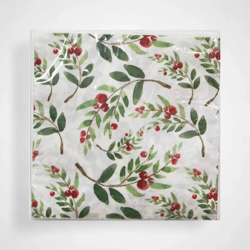 Pk20 2ply Christmas Berry Napkins