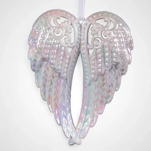 White Iridescent Angel Wings