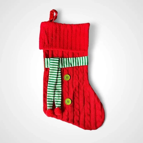 Red Christmas Stocking with Scarf