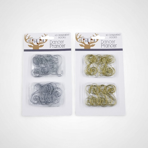 40pk Scroll Ornament Hooks