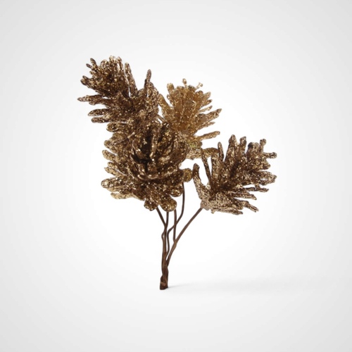 Mini Gold Pine Cones (10)