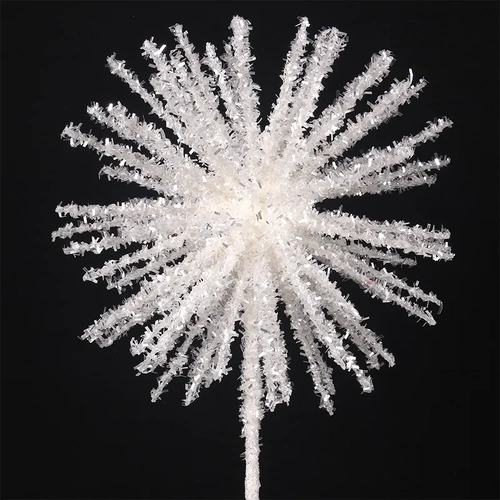 46cm White Snow Starburst Stem